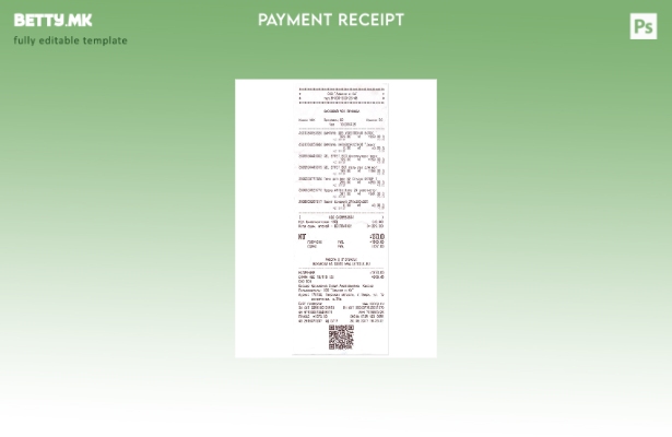 Модерен стил шаблон за потврда за плаќање Alkor And Ko